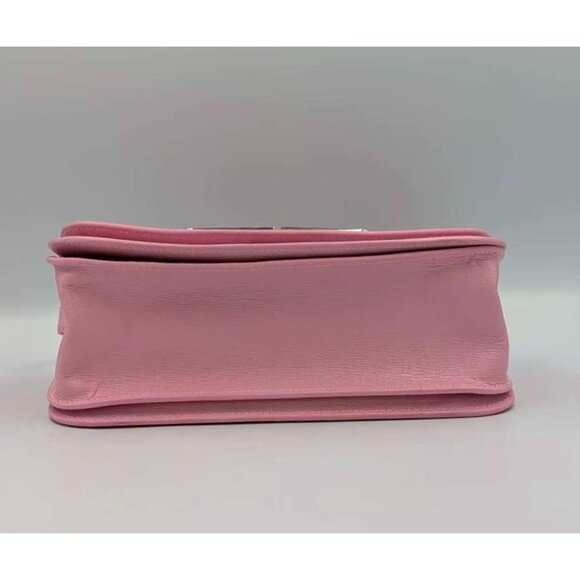 Balenciaga Stripe Embossed Calfskin Gossip Flap Bag Small Candy Pink 674693 - Picture 5 of 16